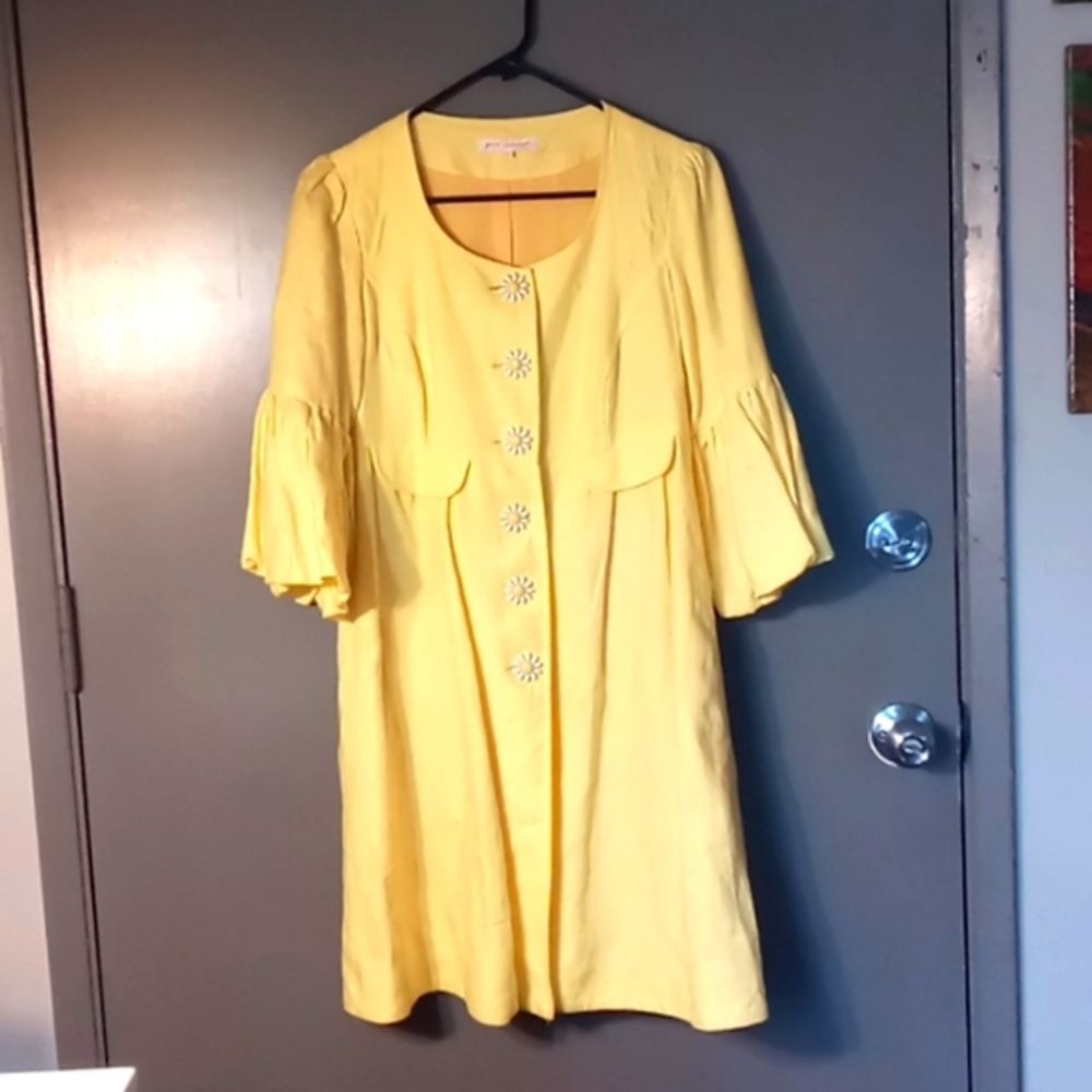 Betsy Johnson Peacoat with Sunflower Buttons